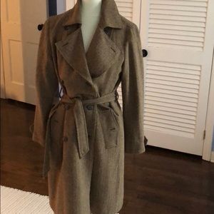 Tweed trench coat